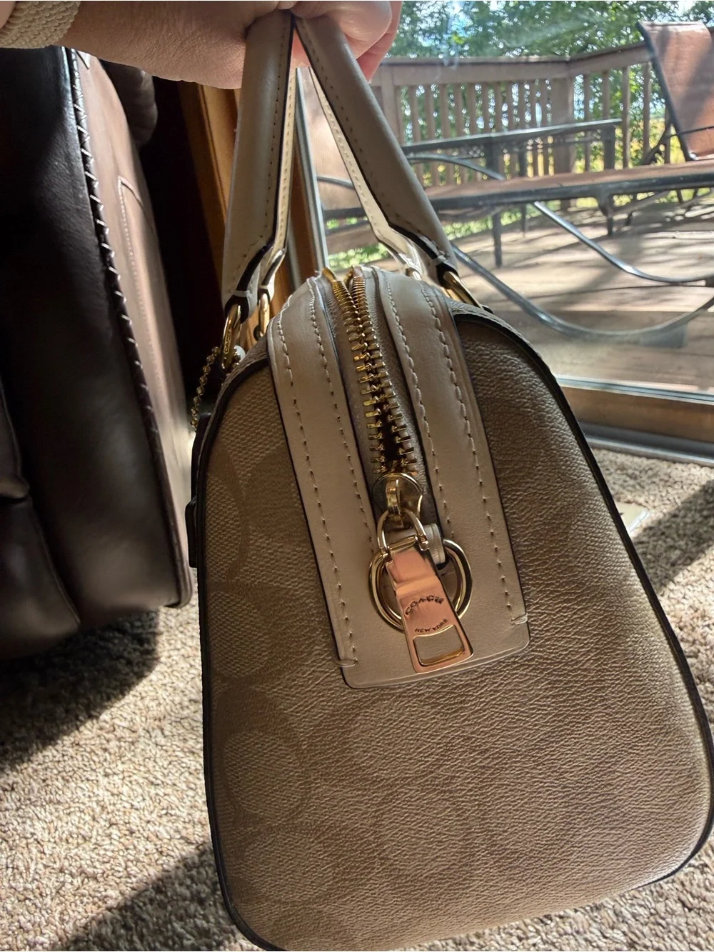 Coach satchel beige